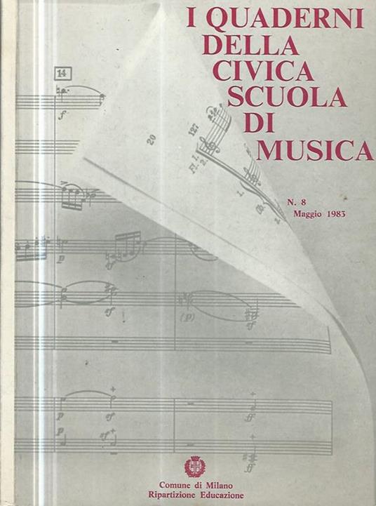 I quaderni della Civica Scuola di Musica num. 8 - copertina