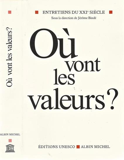 Ou vont les valeurs ? - Jerome Binde - copertina
