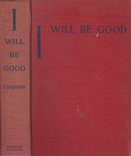 I will be good - Hester W. Chapman - copertina