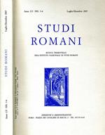 Studi Romani. RIVISTA TRIMESTRALE DELL'ISTITUTO NAZIONALE DI STUDI ROMANI