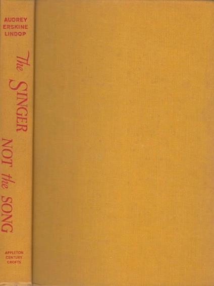 The singer not the song - Audrey Erskine Lindop - copertina