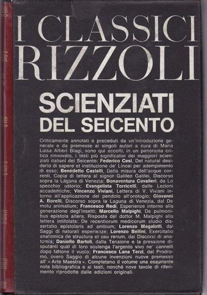 Scienziati Del Seicento - Maria Luisa Altieri Biagi - copertina