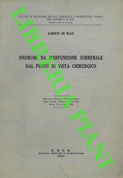 Sindromi da iperfunzione surrenale dal punto di vista chirugico - copertina