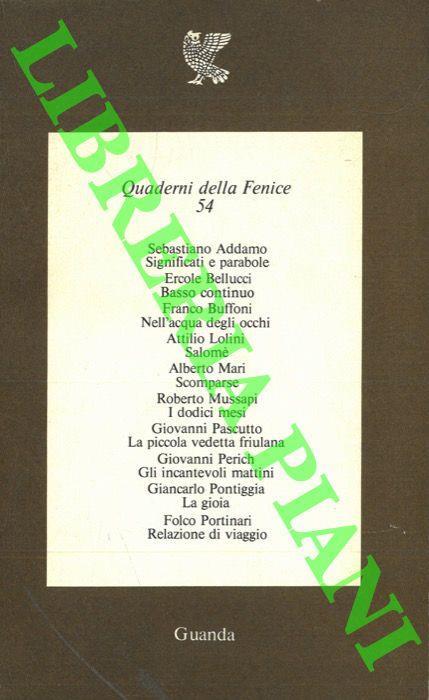Quaderni della Fenice 54 - copertina