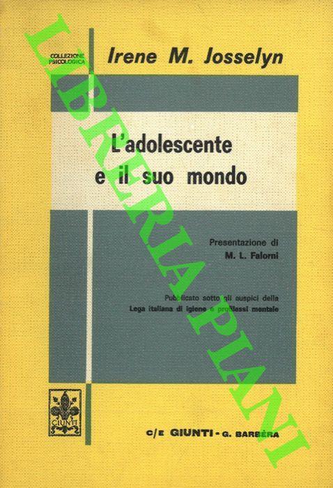 L' adolescente e il suo mondo - Irene M. Josselyn - copertina