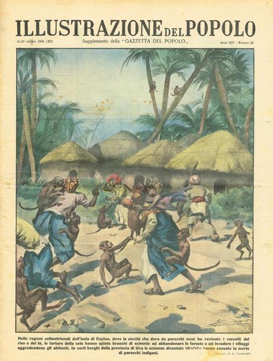 Illustrazione del popolo. Supplemento della Gazzetta del Popolo anno XIV n.43 1934 - copertina