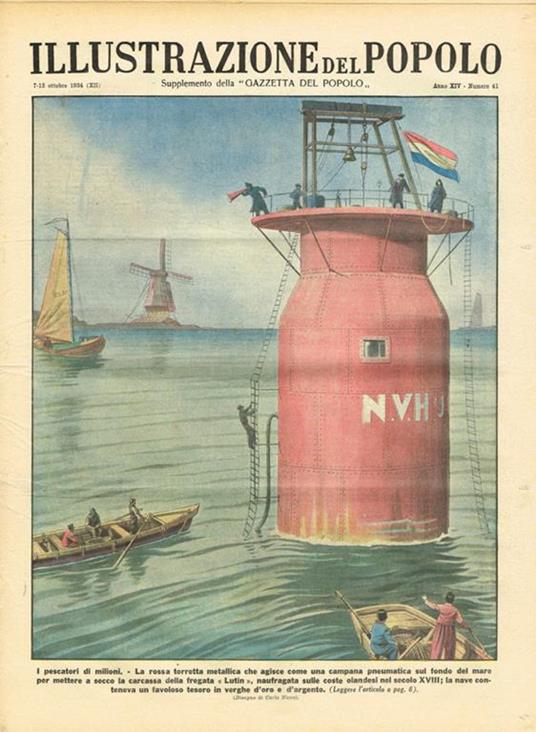 Illustrazione del popolo. Supplemento della Gazzetta del Popolo anno XIV n.41 1934 - copertina