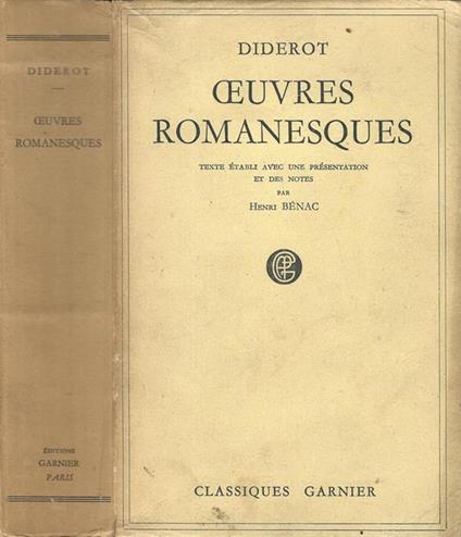 Oeuvres romanesques - Denis Diderot - copertina