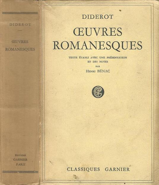 Oeuvres romanesques - Denis Diderot - copertina