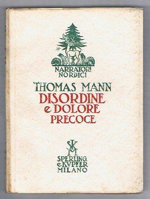 Disordine e dolore precoce Cane e padrone - Thomas Mann - copertina