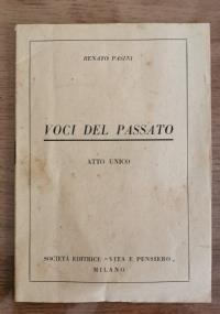 Voci del passato atto unico - Renato Pacini - copertina