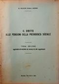 Il diritto alle pensioni della previdenza sociale - Nicola Santoro - copertina