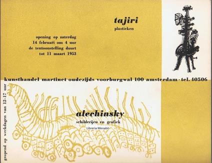 Tajiri. Plastiken. Alechinsky Schilderijen en grafiek - copertina