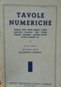Tavole Numeriche - Giuseppe Peano - copertina