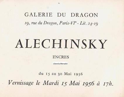 Alechinsky. Encres - copertina