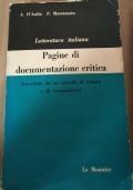 Letteratura italiana Pagine di documentazione critica di A.D’asdia - copertina