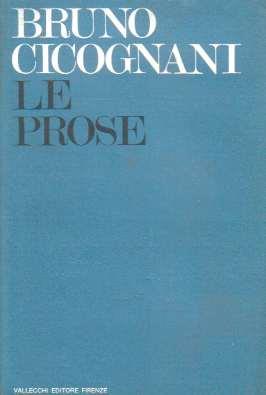 Le prose - Bruno Cicognani - copertina