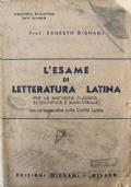 L&rsquoesame di letteratura latina - Ernesto Bignami - copertina