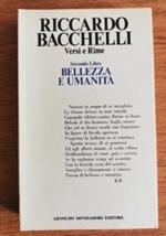 Versi e rime, Bellezza e umanità secondo libro