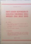 Diritti doveri responsabilità qualifica funzionale degli impiegati civili dello stato - Agostino Vitale - copertina