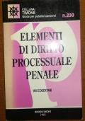 Elementi di diritto processuale penale - copertina