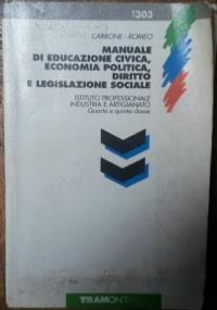 Manuale di educazione civica, economia politica, diritto e legislazione sociale - A. Romeo - copertina