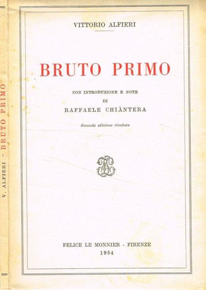 Bruto Primo - Vittorio Alfieri - copertina