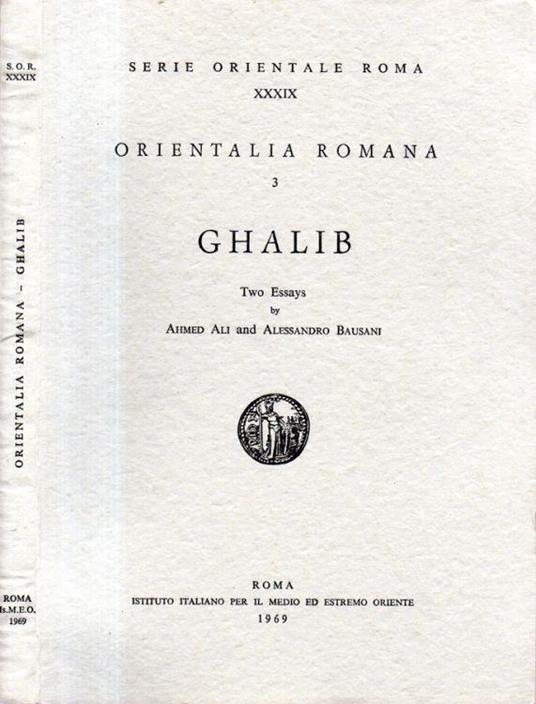 Orientalia romana N. 3 - Ahmed Ali - copertina