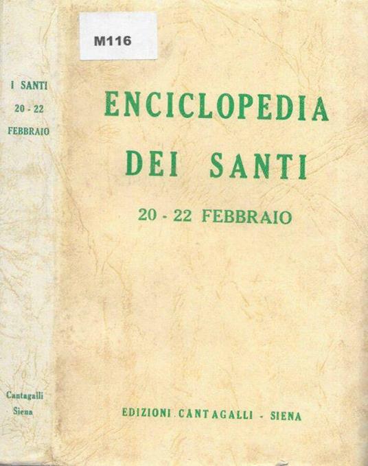 Enciclopedia dei Santi 20-22 febbraio - Carlo Baldi - copertina