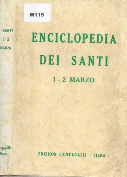 Enciclopedia dei Santi 1-2 marzo - Carlo Baldi - copertina