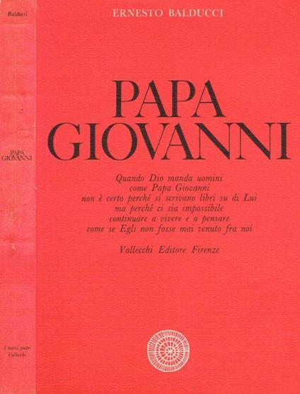 Papa Giovanni - Ernesto Balducci - copertina