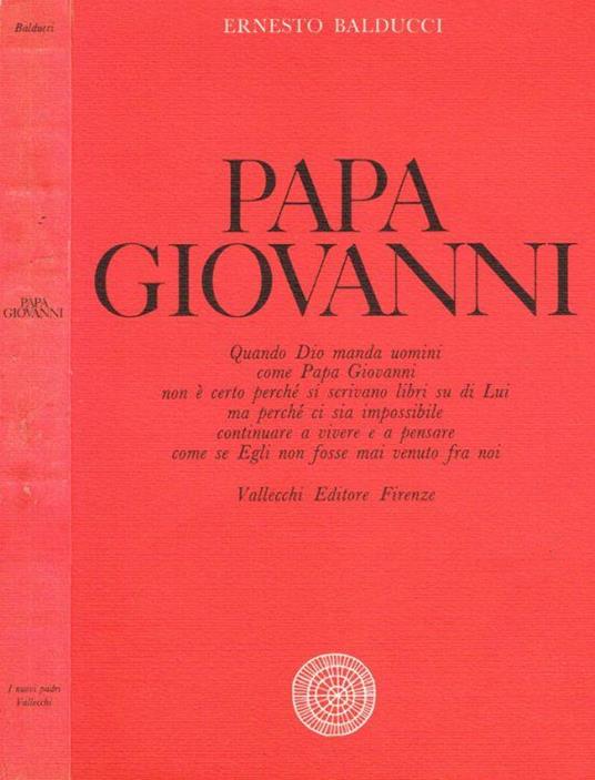 Papa Giovanni - Ernesto Balducci - copertina