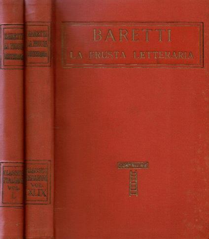 La frusta Letteraria - Giuseppe Baretti - copertina