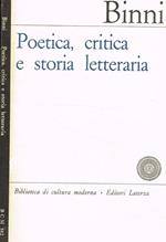 Poetica, critica e storia letteraria