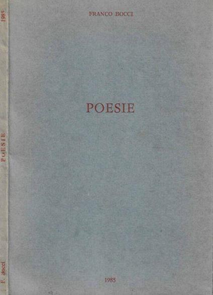 Poesie 1953 - 1985 - Franco Bocci - copertina
