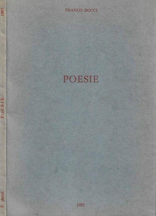 Poesie 1953 - 1985 - Franco Bocci - copertina
