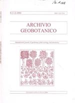 Archivio geobotanico. International journal of geobotany plant ecology and taxonomy. Vol.8(1-2), 2002