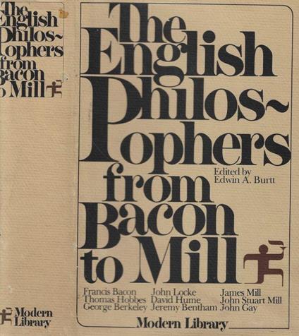 The english philospophers from Bacon to Mill - Edwin A. Burtt - copertina