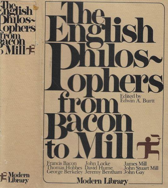 The english philospophers from Bacon to Mill - Edwin A. Burtt - copertina