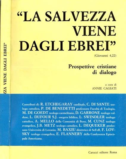 La salvezza viene dagli ebrei - Annie Cagiati - copertina