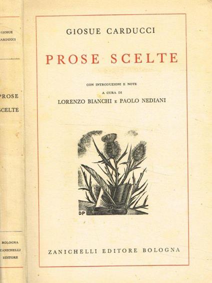 Prose scelte - Giosuè Carducci - copertina