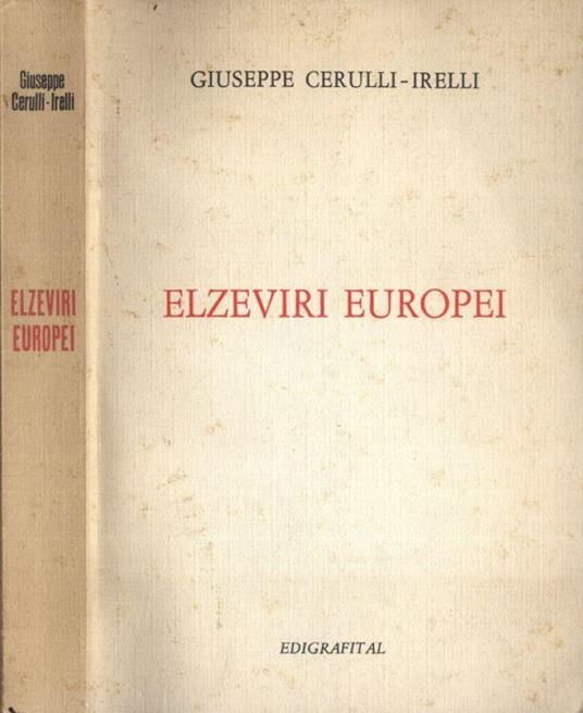 Elzeviri europei - Giuseppina Cerulli Irelli - copertina