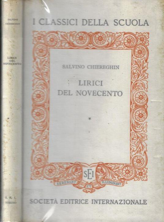 Lirici del novecento - Salvino Chiereghin - copertina
