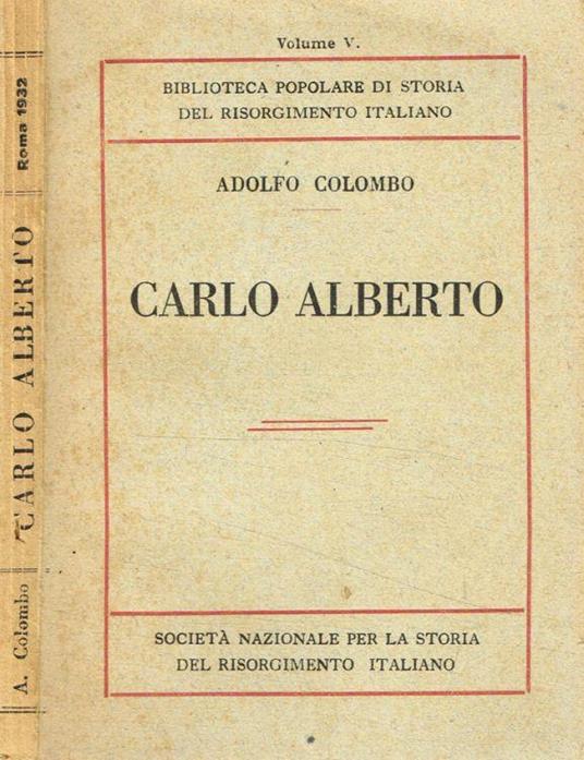 Carlo Alberto - Adolfo Colombo - copertina