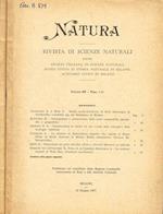 Natura. Rivista di scienze naturali. Vol.68 fasc.1/2, 3/4, anno 1977