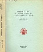 Pubblicazioni dell'Istituto di Botanica dell'università di Camerino