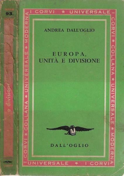 Europa, unità e divisione - Andrea Dall'Oglio - copertina