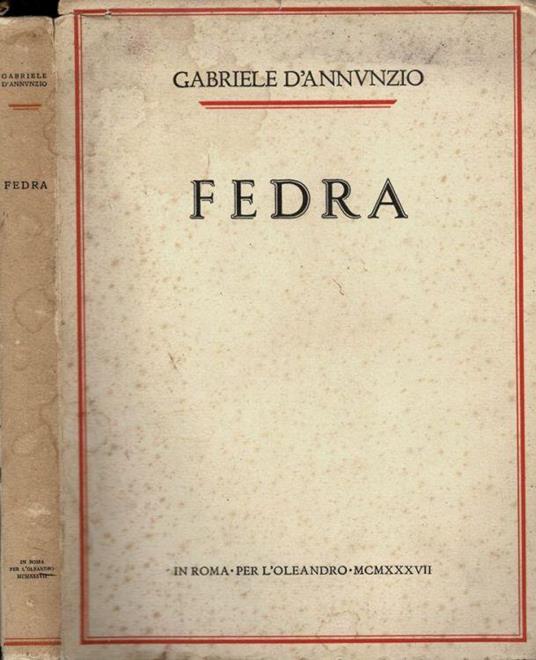 Fedra - Gabriele D'Annunzio - copertina