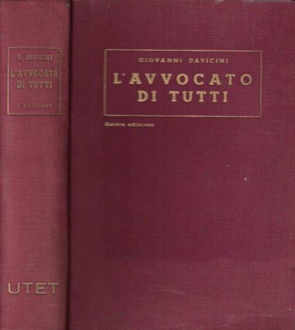 L' avvocato di tutti - Giovanni Davicini - copertina