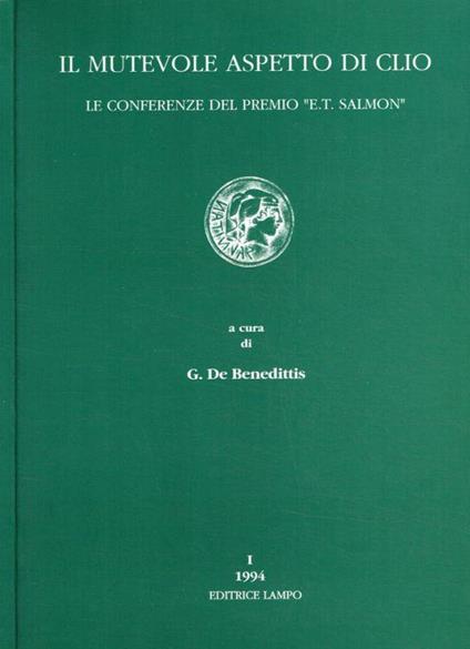 Il mutevole aspetto di Clio - De Benedetti - copertina